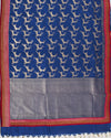 Mrigya Blue Deer Motifs Silk Saree
