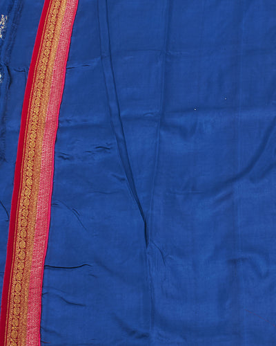 Mrigya Blue Deer Motifs Silk Saree