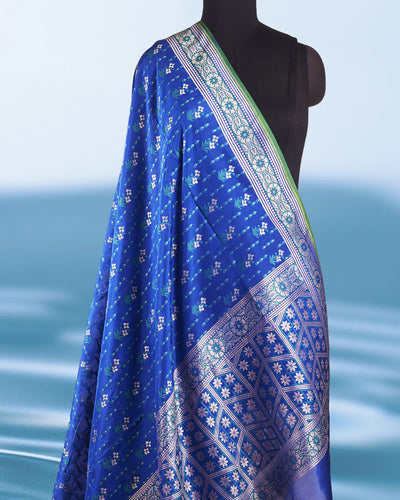 Royal Blue Summer Silk Sari