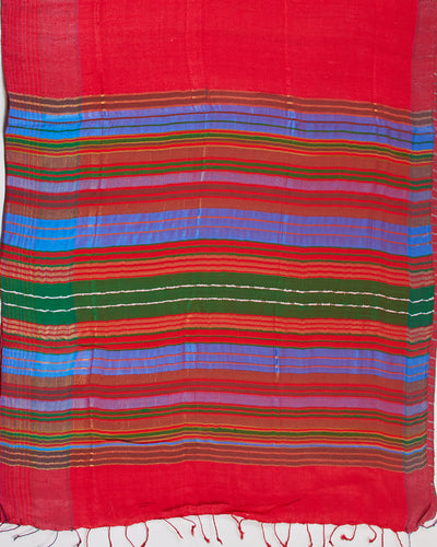 Amreli Red Silk Bhujodi Saree