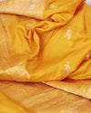 Gir Forest Yellow Soft Silk Yali motif Saree
