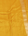 Gir Forest Yellow Soft Silk Yali motif Saree