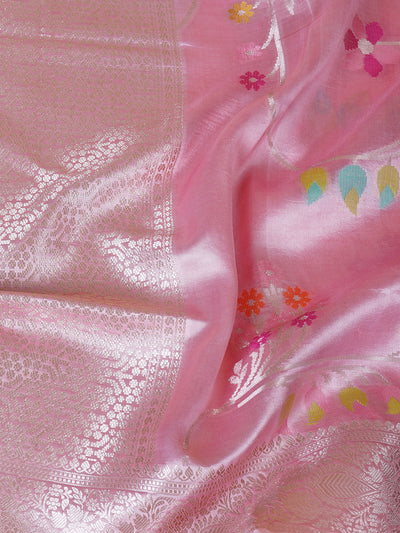 Sophia pink Peach Silk Saree
