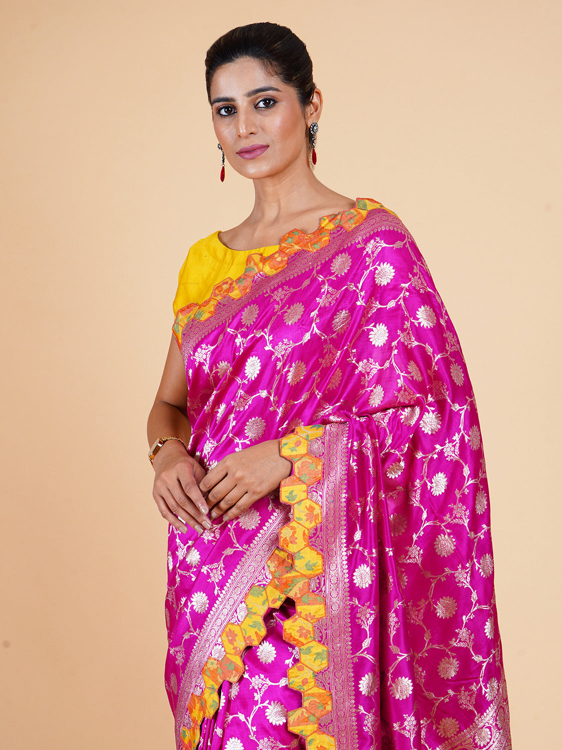 Kalyani Pink Katan Silk Saree