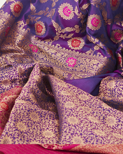 Hestia Purple Katan Silk Saree