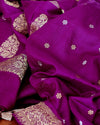 Ambuja Magenta Soft Silk Saree