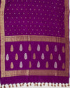 Ambuja Magenta Soft Silk Saree