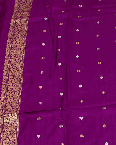Ambuja Magenta Soft Silk Saree