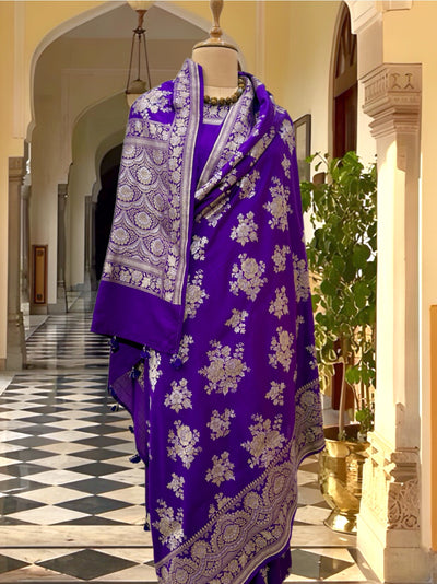 Rhapsody in Purple Katan Silk Saree