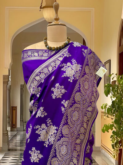 Rhapsody in Purple Katan Silk Saree