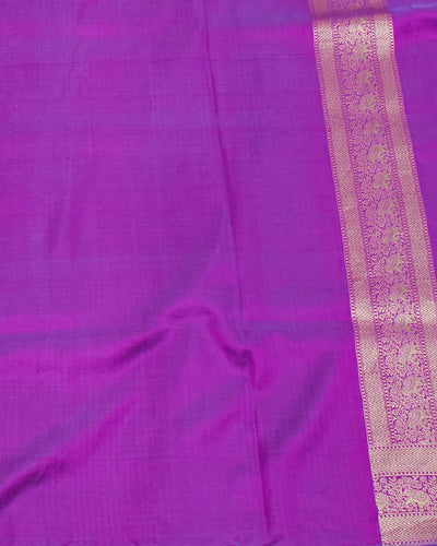 Bandhavgarh Purple Shikargah Katan Silk Saree