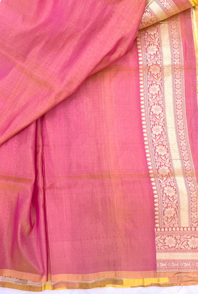 Mehraab Yellow Rangkaat Katan Silk Saree