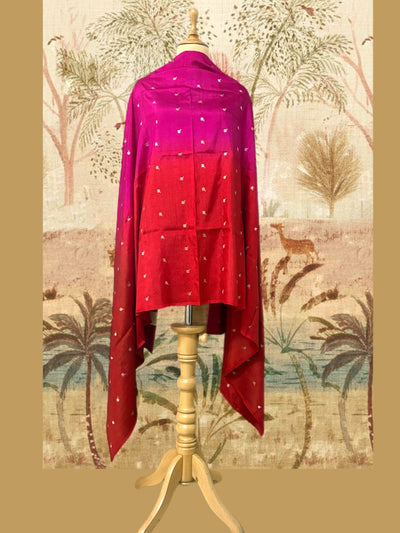 Padmini Rani Pink & Red Silk Dupatta