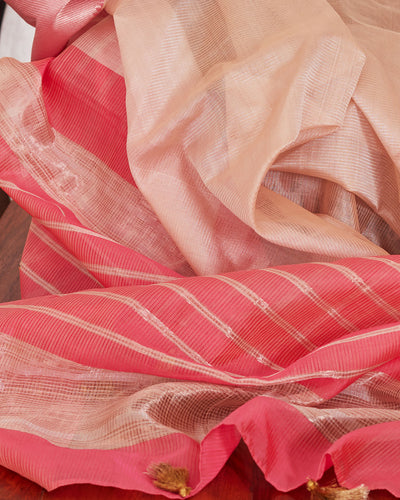 Mukta Off White Light Silk Sari