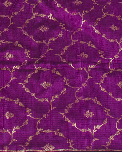 Jamun Purple Light Silk Sari