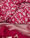 Bandhavgarh Pink Shikargah Katan Silk Saree
