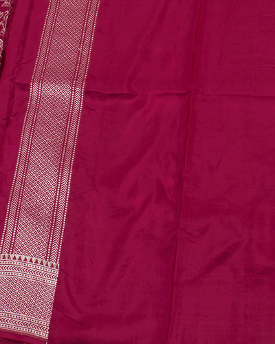 Bandhavgarh Pink Shikargah Katan Silk Saree