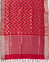 Burmese Ruby Red Silk Sari