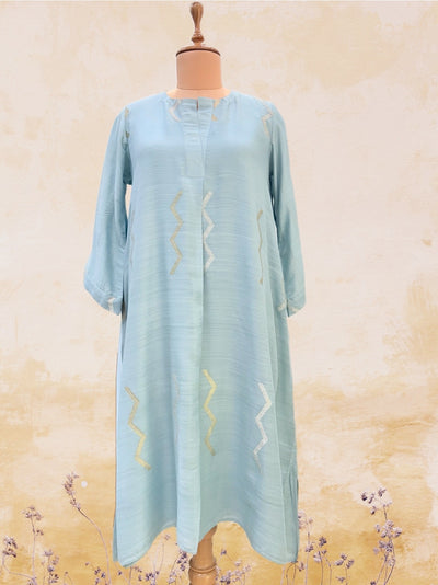 Nehal Sky Blue Long Kurta