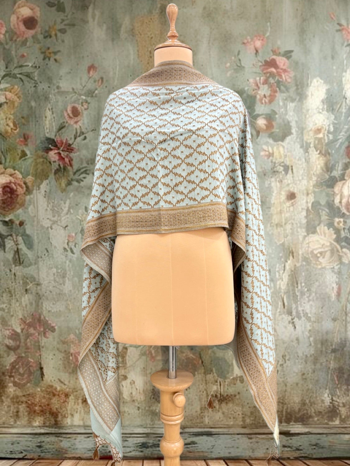 Devina Sky Blue matka Georgette Stole Dupatta