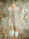 Devina Sky Blue matka Georgette Stole Dupatta