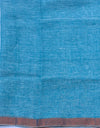 Maitri Sky Blue Linen Saree