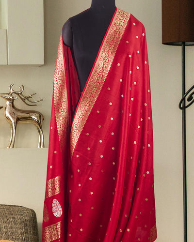 Padma priya Red Soft Silk Saree