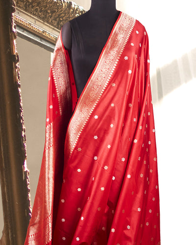 Varalakshmi Red Soft Silk Saree