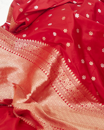 Varalakshmi Red Soft Silk Saree