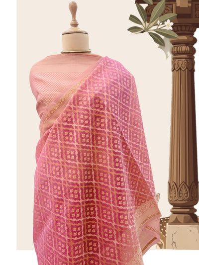 Paanchvati Pink Cotton Saree