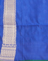Peacock Blue summer Silk Sari