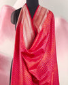 Pink & Red summer Silk Sari