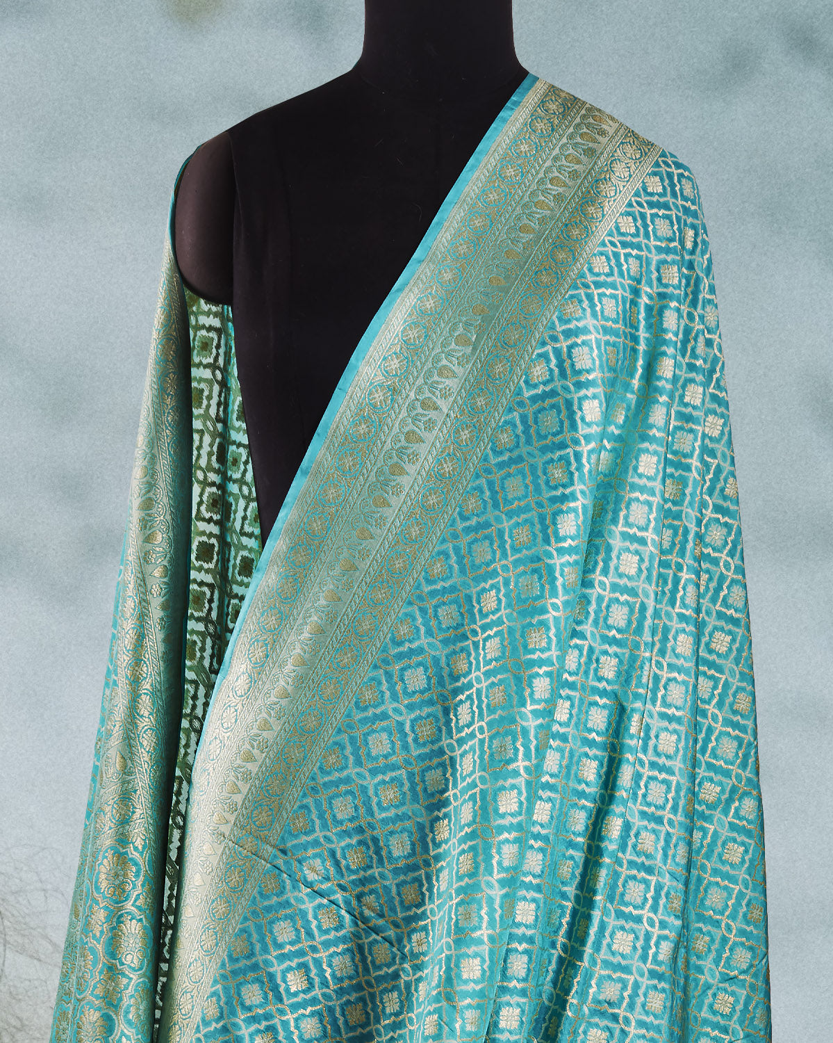 Sea Green summer Silk Sari