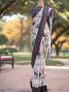 Florida Off White Beige Cotton Chanderi Saree