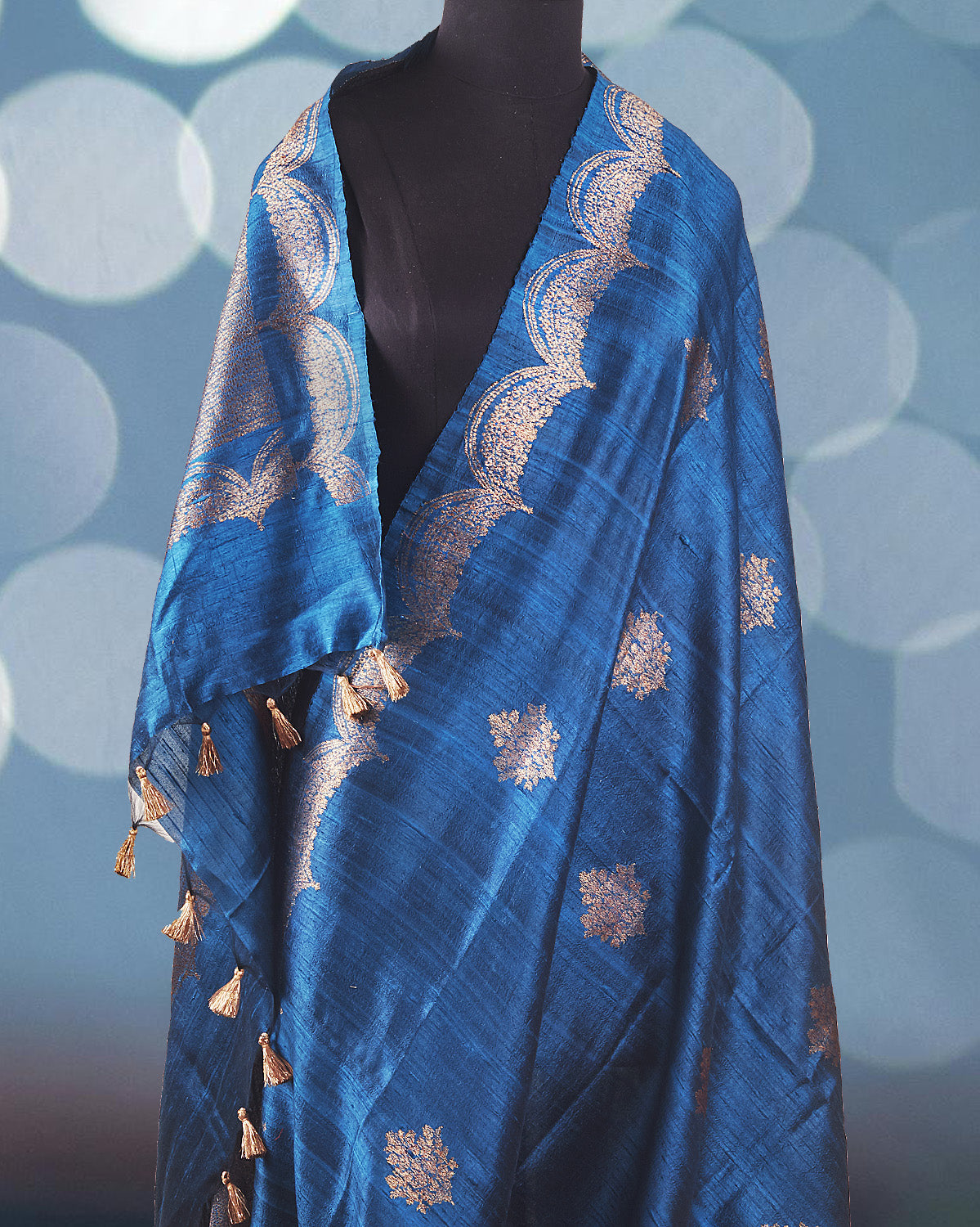 Kaveri Blue Raw Silk Saree