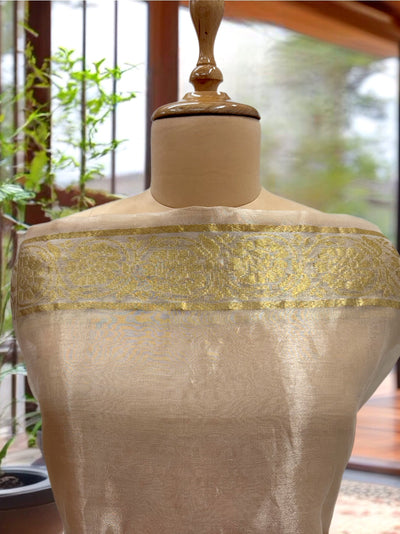 Alexandra Gold Banarasi Tissue Sari