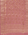 Pink Kora Tissue Georgette Sari