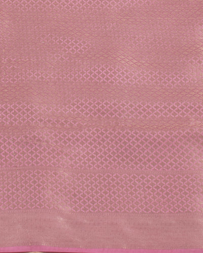 Pink Kora Tissue Georgette Sari