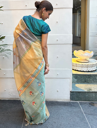 Serenity Multi Rangkaat Tissue Saree