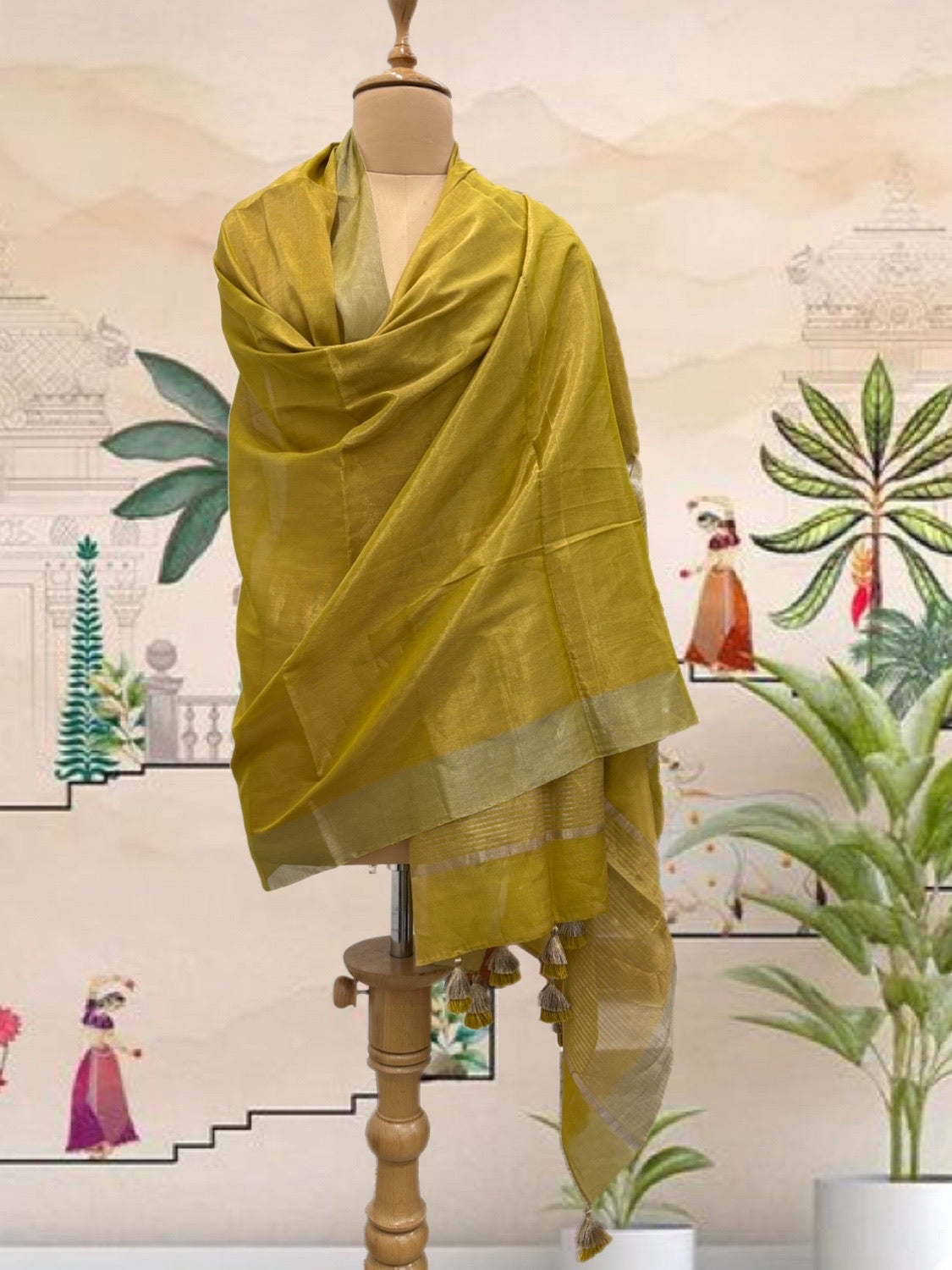 Ambika mehandi Tissue Dupatta