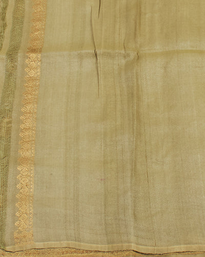 Mansarovar Pista Green Moonga Tussar Saree