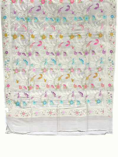 Garden of Eden Off White Shikargah Dupatta