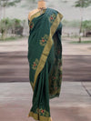 Chashme Shahi Green Emroidered Tussar Saree
