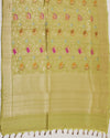 Shallow Lake Green Tussar Georgette Saree