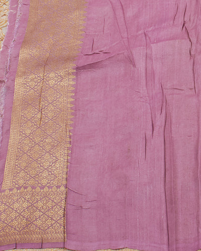Namdroling Lavender Rangkaat Tussar Georgette Saree