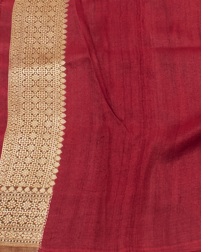 Ketaki Mehendi Green Rangkaat Tussar Georgette Saree
