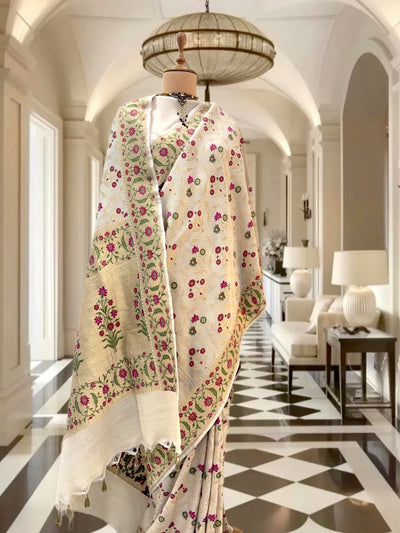 Kaiser Bagh Paithani Tussar Georgette Saree