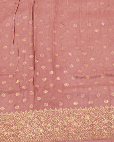 Rinpoche Pastel Peach Rangkaat Tussar Georgette Saree