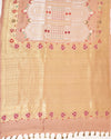 Mohini Kunj Peach Tussar Georgette Saree