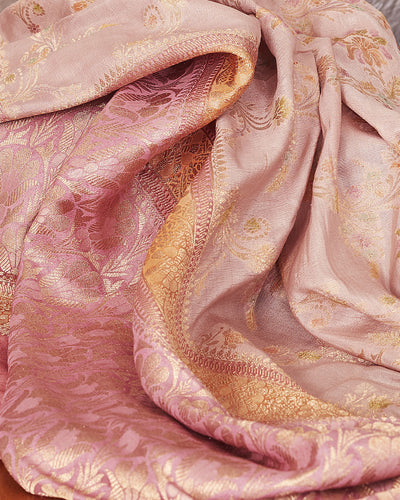 Florence Pink Rangkaat Tussar Georgette Sari
